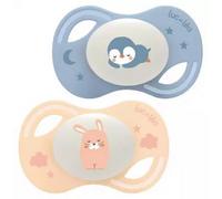 Luc Et Léa Collection Nuit Sucettes Anatomiques Extra-Slim C7 0-6m 2 Unités