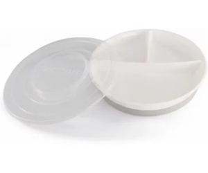 Parapharmacie en ligne > Bébé & Maman > Accessoires bébé Twistshake Assiette Compartimentée et Couvercle 6 Mois et + Blanc