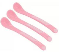 Twistshake Cuillères d'alimentation bébé incurvées 4 mois et + 3 pièces Rose pastel