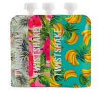 Parapharmacie en ligne > Bébé & Maman > Accessoires bébé Twistshake Gourde Réutilisable Motif Fruits Modele : Ananas - Pasteque - Banane 220 ml x 3