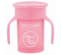 Twistshake Tasse 360° 230 ml – Gobelet apprentissage anti-déversement 6+ mois Bleu pastel