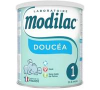 Parapharmacie en ligne > Bébé & Maman > Alimentation bébé > Laits infantiles > Laits 1er âge Modilac Doucéa 1 de 0 à 6 Mois 400 g