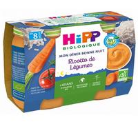 Parapharmacie en ligne > Bébé & Maman > Alimentation bébé > Repas bébé HiPP Mon Dîner Bonne Nuit Risotto de Légumes dès 8 Mois Bio Pots x 2