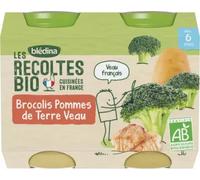 Parapharmacie en ligne > Bébé & Maman > Alimentation bébé > Repas bébé > Petits pots bébé Blédina Les Récoltes Bio Petits Pots de Brocolis Pommes de Terre Veau 200 g x 2