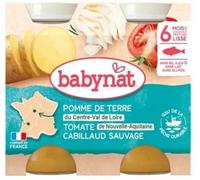 Babybio Petits Pots Menu Pomme de Terre & Cabillaud Sauvage dès 6 mois – 2 x 200 g
