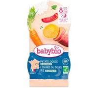 Parapharmacie en ligne > Bébé & Maman > Alimentation bébé > Repas pour bébé Babybio Bonne Nuit Patate Douce Légumes du Soleil Riz 8 Mois et + Bio 2 Bols de 200 g