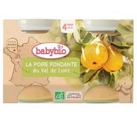 Parapharmacie en ligne > Bébé & Maman > Alimentation bébé > Repas pour bébé Babybio La Poire Fondante 4 Mois et + Bio Pots 130 g x 2