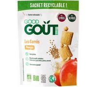 Parapharmacie en ligne > Bébé & Maman > Alimentation bébé > Repas pour bébé > Boudoirs pour bébé Good Goût Carrés Mangue Dès 8 Mois Bio 50 g - Boudoirs bébé - Pharmacie en ligne LaSante.net