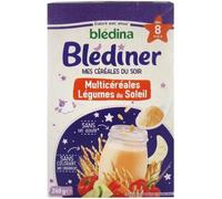 Blédina Céréales pour bébé Blédîner Multicéréales Légumes du Soleil 240 g