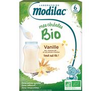 Parapharmacie en ligne > Bébé & Maman > Alimentation bébé > Repas pour bébé > Céréales pour bébé Modilac Mes Céréales Bio Vanilles 6 Mois 250 g - Céréales bébé - Pharmacie en ligne LaSante.net