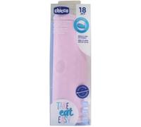 Chicco Set de table en silicone Take Eat Easy 18 mois+ Rose pâle