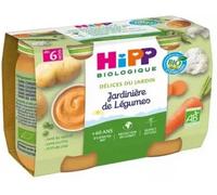 Parapharmacie en ligne > Bébé & Maman > Alimentation bébé > Repas pour bébé HiPP Délices du Jardin Jardinière de Légumes dès 6 Mois Bio Pots x 2