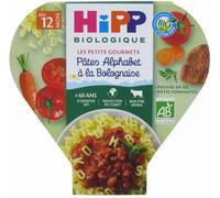 Parapharmacie en ligne > Bébé & Maman > Alimentation bébé > Repas pour bébé HiPP Les Petits Gourmets Pâtes Alphabet à la Bolognaise dès 12 Mois Bio 230 g