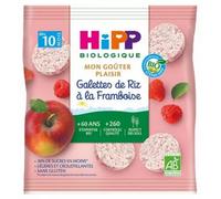 Parapharmacie en ligne > Bébé & Maman > Alimentation bébé > Repas pour bébé HiPP Mon Goûter Plaisir Galettes de Riz à la Framboise dès 10 Mois Bio 30 g