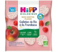 Parapharmacie en ligne > Bébé & Maman > Alimentation bébé > Repas pour bébé HiPP Mon Goûter Plaisir Galettes de Riz à la Framboise dès 10 Mois Bio 30 g