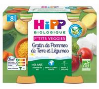 Parapharmacie en ligne > Bébé & Maman > Alimentation bébé > Repas pour bébé HiPP P tits Veggies Gratin de Pommes de Terre et Légumes dès 8 Mois Bio Pots x 2