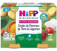 Parapharmacie en ligne > Bébé & Maman > Alimentation bébé > Repas pour bébé HiPP P tits Veggies Gratin de Pommes de Terre et Légumes dès 8 Mois Bio Pots x 2