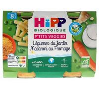 Parapharmacie en ligne > Bébé & Maman > Alimentation bébé > Repas pour bébé HiPP P tits Veggies Légumes du Jardin Macaroni au Fromage dès 8 Mois Bio Pots x 2
