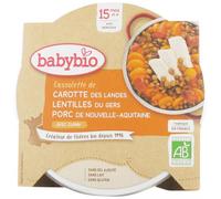 Parapharmacie en ligne > Bébé & Maman > Alimentation bébé > Repas pour bébé > Petits pots pour bébé Babybio Cassolette de Carotte Lentilles Porc 15 Mois et + Bio 260 g - Petits pots bébé - Pharmacie e