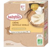 Parapharmacie en ligne > Bébé & Maman > Alimentation bébé > Repas pour bébé > Petits pots pour bébé BabyBio Crème Semoule Vanille 6 Mois et + Bio Gourdes 85 g x 4
