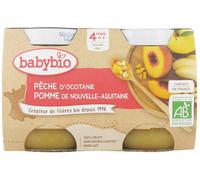Parapharmacie en ligne > Bébé & Maman > Alimentation bébé > Repas pour bébé > Petits pots pour bébé Babybio Pêche Pomme 4 Mois et + Bio 2 Pots de 130 g - Petits pots bébé - Pharmacie en ligne LaSante.