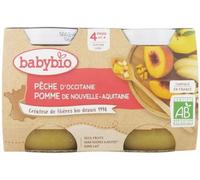 Parapharmacie en ligne > Bébé & Maman > Alimentation bébé > Repas pour bébé > Petits pots pour bébé Babybio Pêche Pomme 4 Mois et + Bio Pots 130 g x 2