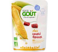 Parapharmacie en ligne > Bébé & Maman > Alimentation bébé > Repas pour bébé > Petits pots pour bébé Good Goût Maïs Canard Fermier dès 6 Mois Bio 190 g