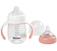 Béaba Tasse Biberon d'Apprentissage 2en1 Rose 210ml