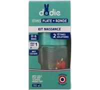 Dodie Kit de naissance biberon anti-colique 150 ml + 2 tétines 0-6 mois