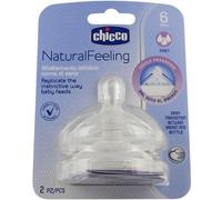 Chicco Tétines Natural Feeling Débit rapide 2 tétines 6 mois et +