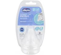 Chicco - Lot de 2 tétines physiologiques anti-coliques en silicone - Débit 1