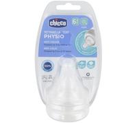Chicco - Lot de 2 tétines physiologiques anti-coliques en silicone - Débit 3