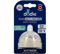Parapharmacie en ligne > Bébé & Maman > Biberons et tétines > Tétines Dodie Tétine Multi-Perforée Anti-Colique Débit Lent 0-6 Mois