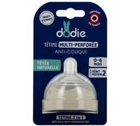 Parapharmacie en ligne > Bébé & Maman > Biberons et tétines > Tétines Dodie Tétine Multi-Perforée Anti-Colique Débit Moyen 0-6 Mois