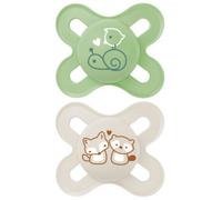 MAM | Sucette Original Naissance 0-2 mois (2 pièces) coloris aléatoire - Petite tétine pour nouveau-né ultra compacte et légère - Tétine bébé en silicone symétrique et anatomique