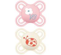 MAM - Lot de 2 sucettes en silicone + boîte de stérilisation coloris aléatoire Perfect Naissance - 0-2 mois
