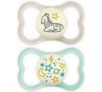 Parapharmacie en ligne > Bébé & Maman > Biberons et tétines > Tétines Mam Sucette Supreme Nuit 18+ Mois Silicone x 2 - Tétines - Pharmacie en ligne LaSante.net