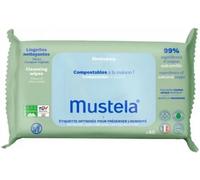 Mustela Lingettes nettoyantes compostables – 60 unités