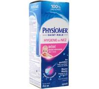 Parapharmacie en ligne > Bébé & Maman > Produits d'hygiène pour bébé > Soins pour le nez et les oreilles du bébé Physiomer Bébé Hygiène du Nez Spray115 ml