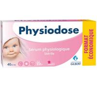 Parapharmacie en ligne > Bébé & Maman > Produits d'hygiène pour bébé > Soins pour le nez et les oreilles du bébé Gilbert Physiodose Sérum Physiologique Stérile40 x 5 ml