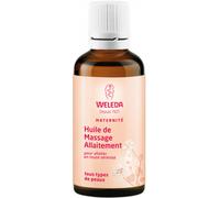 WELEDA Huile De Massage Allaitement - Huile D’Amande Douce, Réchauffe Et Détend La Poitrine, Facilite La Lactation, Grossesse & Allaitement, Vegan, NATRUE, 50ml