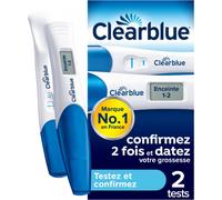 Parapharmacie en ligne > Bébé & Maman > Produits Pour Maman > Produits pour Conception et Grossesse > Tests de grossesse Clearblue Test de Grossesse Testez et Confirmez x 2 - Tests de grossesse - Phar