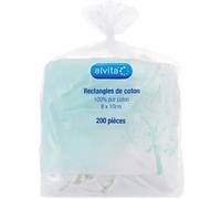 Parapharmacie en ligne > Bébé & Maman > Soins bébé > Change Pour Bébé > Carrés de coton bébé Alvita Coton Rectangle x 200 - Carrés de coton bébé - Pharmacie en ligne LaSante.net