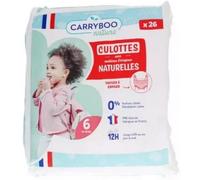 Parapharmacie en ligne > Bébé & Maman > Soins bébé > Change pour bébé Carryboo Culottes Naturelles Culottes Taille 6 (16-30 kg) x 26