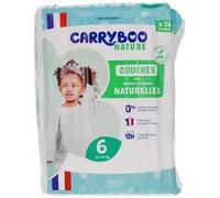 Carryboo Nature Couches Naturelles Aux Motifs Trop Chou Taille 6 16-30kg 34 Pièces