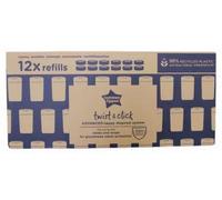 TOMMEE TIPPEE Recharges Poubelle a Couches Twist & Click avec GREENFILM AntibactÃ©rien d'Origine Durable, Lot de 12 Neutre G