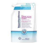 BepanthenDerma Crème Riche Réparatrice Corps – Peaux sèches et sensibles – Éco-Recharge 400 ml