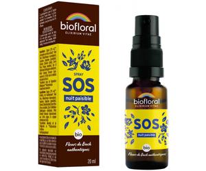 Parapharmacie en ligne > Bio & médecine naturelle > Produits de médecines naturelles Biofloral Fleurs de Bach Spray SOS Nuit Paisible Bio 20 ml