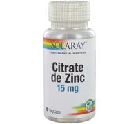 Parapharmacie en ligne > Bio & Médecine Naturelle > Produits de Médecines Naturelles > Compléments alimentaires Oligothérapie Solaray Citrate de Zinc 60 Capsules Végétales - Compléments alimentaires O