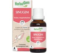 HerbalGem Sinugem - Complexe gemmothérapie voies respiratoires Bio - Gouttes 30 ml